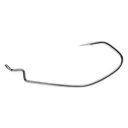 Owner Down Shot Hook With Cutting Point, Size 1, Forged Shank Shoulder Bend, Light Wire, Down Eye, Black C 5133-101